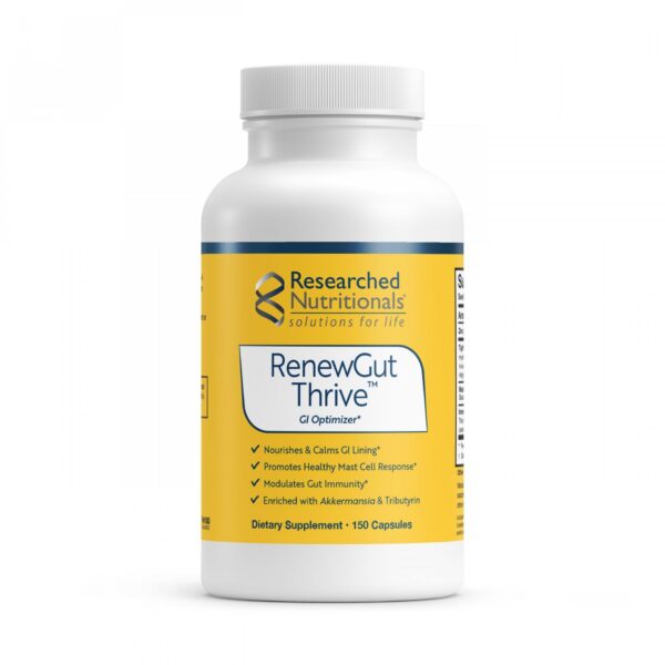 RenewGut Thrive suplemento 150 cápsulas Researched Nutritionals