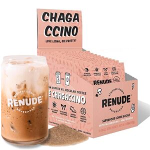 Paquete de Renude Chagaccino polvo hongo Chaga 10 porciones