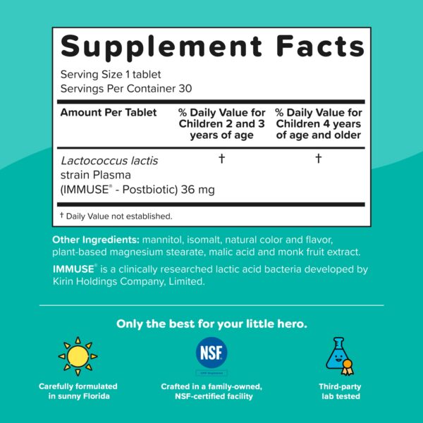 Vitaminas Renzo's postbioticos veganas para niños inmunidad