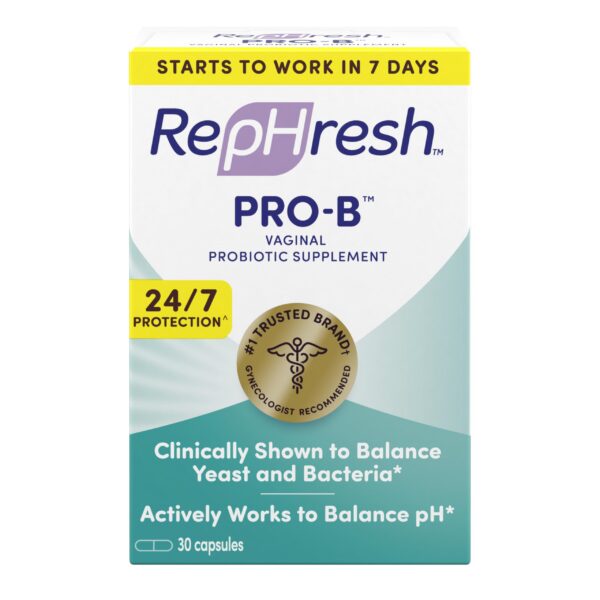 RepHresh Pro-B suplemento probiótico femenino 30 cápsulas