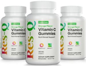 Version 1.0.0 Res-Q gomitas vitamina C sabor naranja en empaque 3-pack