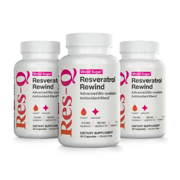 Res-Q Resveratrol Rewind 3-Pack etiqueta