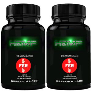 Frasco de Hemp Cápsulas Research Labs