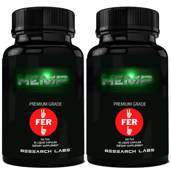 Frasco de Hemp Cápsulas Research Labs