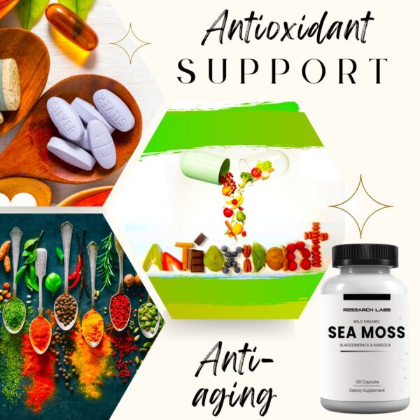 Detalle de la etiqueta Research Labs Irish Sea Moss