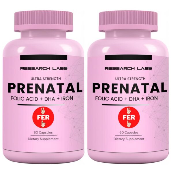 Frasco Research Labs prenatal etiqueta