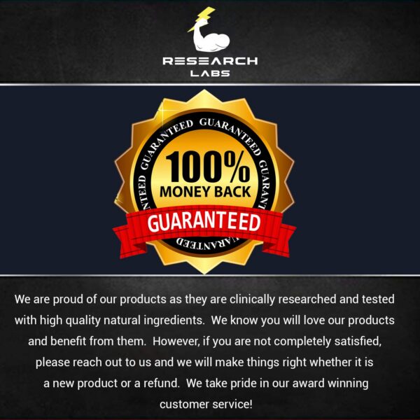 Etiqueta detallada en frasco de Research Labs