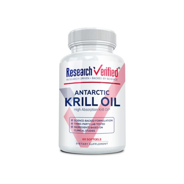 Frasco frontal de Research Verified Krill Oil Antártico
