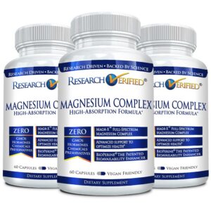 Frente de la botella Research Verified Magnesium Complex