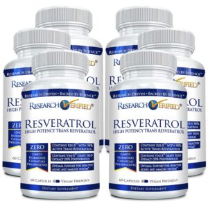 Capsulas Research Verified Resveratrol frasco