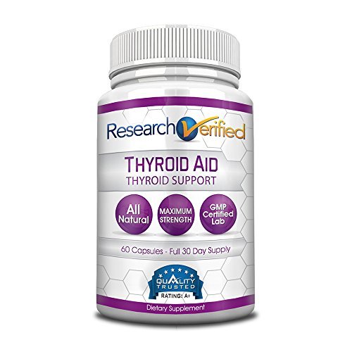 Version 1.0.0 Research Verified Thyroid Aid - cápsulas y etiqueta