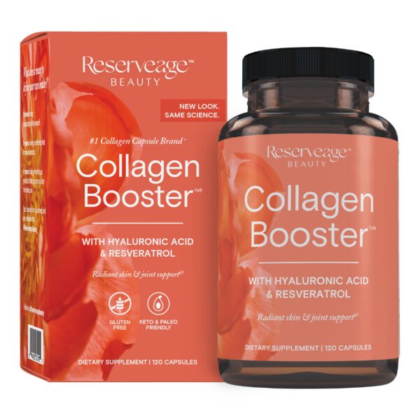 Reserveage Beauty Collagen Booster frasco y etiqueta