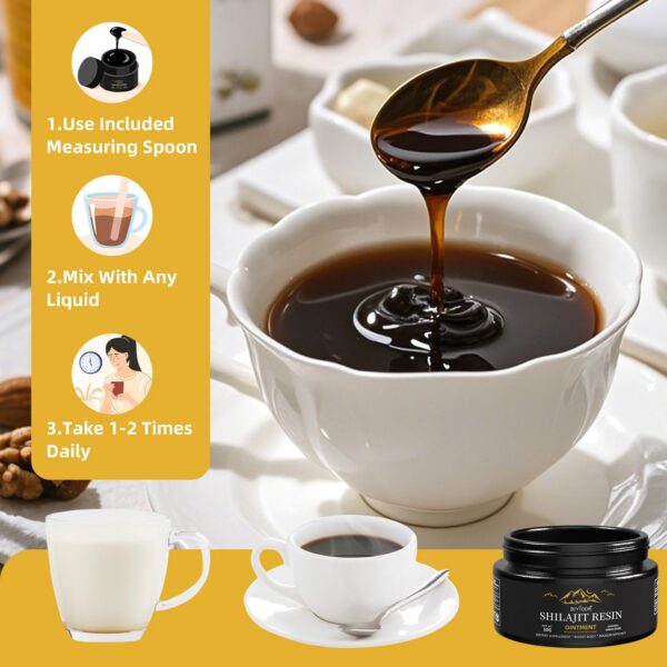 Resina natural Shilajit puro BIYODE para vitalidad