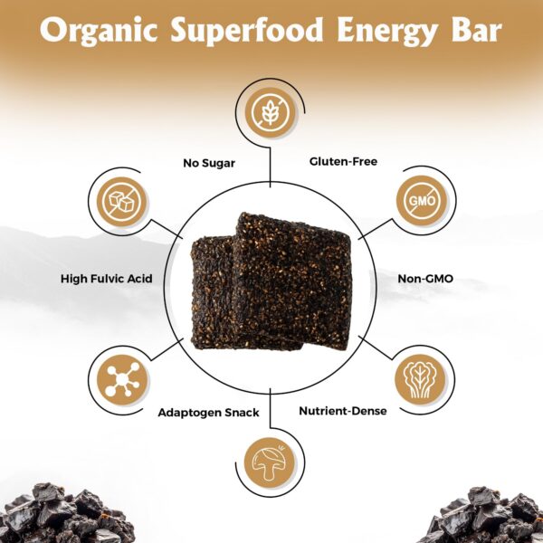 Resina pura de shilajit altai en barra energética Shilala