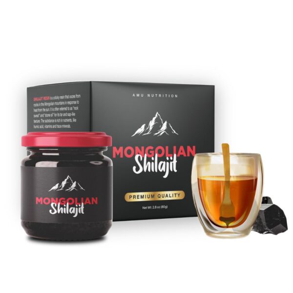 Resina pura Shilajit mongol AMU NUTRITION frasco 50 gramos