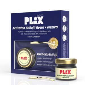 Version 1.0.0 Frasco de resina de Shilajit activada PLIX con minerales