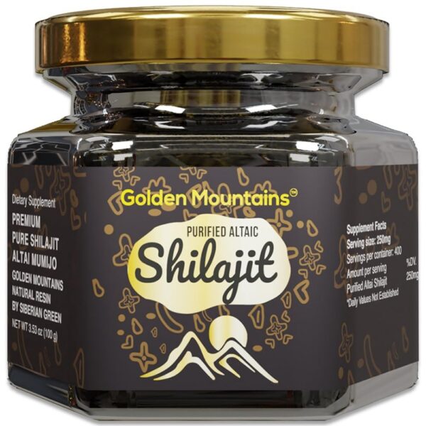 Resina de shilajit pura montañas doradas Siberia Altai 100g