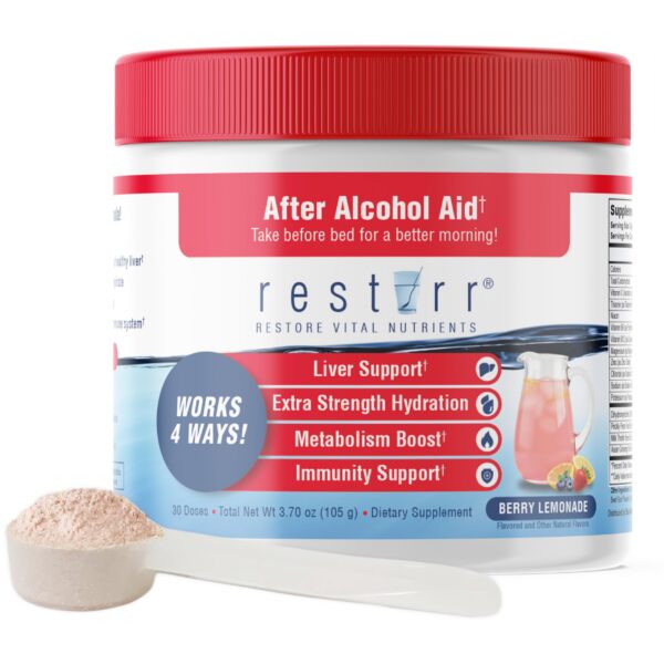 restirr recuperación después del alcohol suplemento 30 dosis