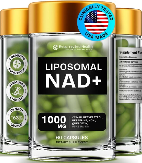 Frente de Resurrected Health Liposomal NAD