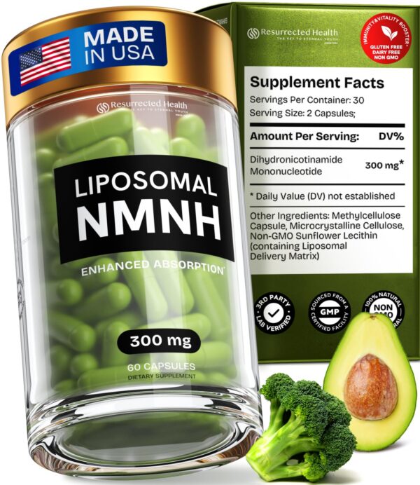 Frasco de NMNH liposomal Resurrected Health