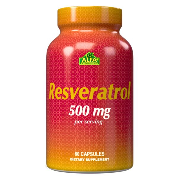 Version 1.0.0 Frente del envase Resveratrol ALFA VITAMINS cápsulas