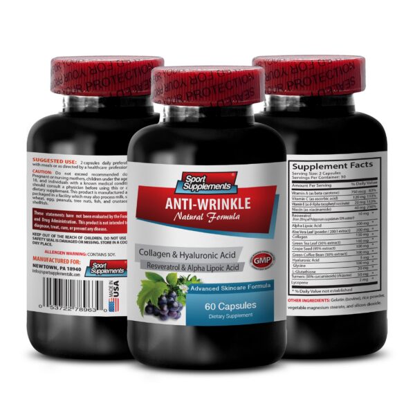 Frontal del frasco Resveratrol cápsulas 60