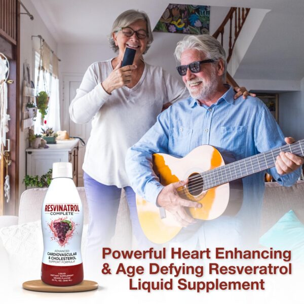 Etiqueta frontal del producto Resvinatrol Complete