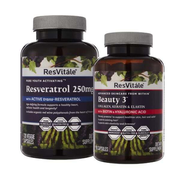 Version 1.0.0 Frasco ResVitale Beauty 3 con cápsulas