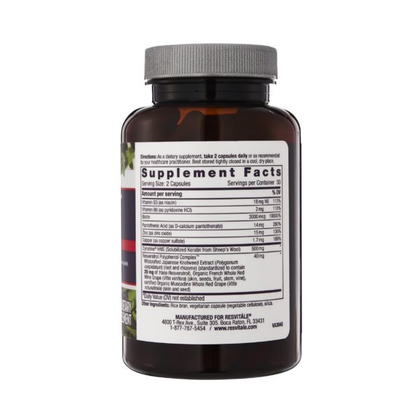 Etiqueta de ResVitale Keratin Hair Enhance