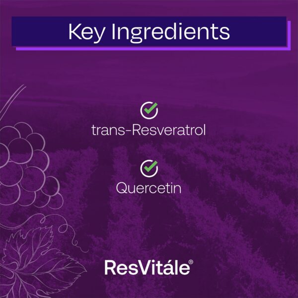 Frasco y etiqueta de ResVitale Resveratrol