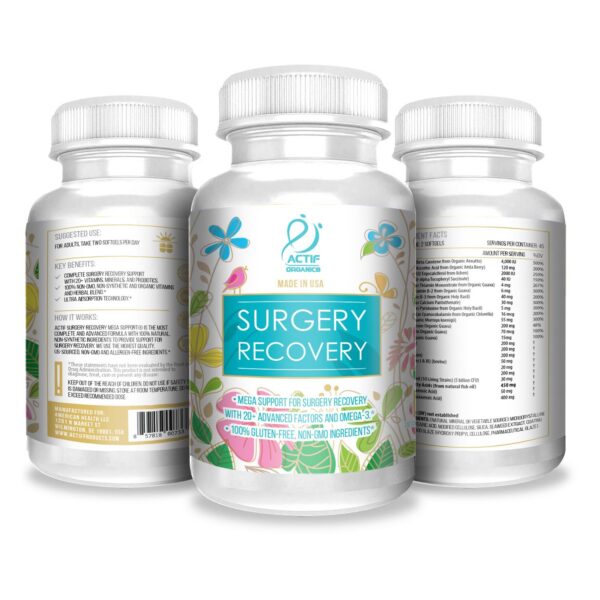 reverso botella suplemento ACTIF con ingredientes para recuperación