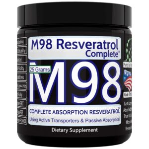 Version 1.0.0 Vista frontal de M98 Complete Resveratrol polvo
