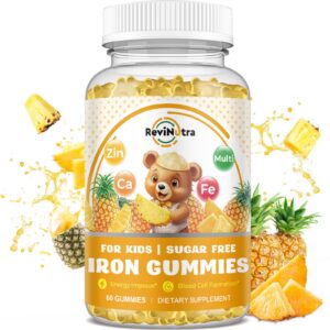 Frasco de gomitas hierro para niños