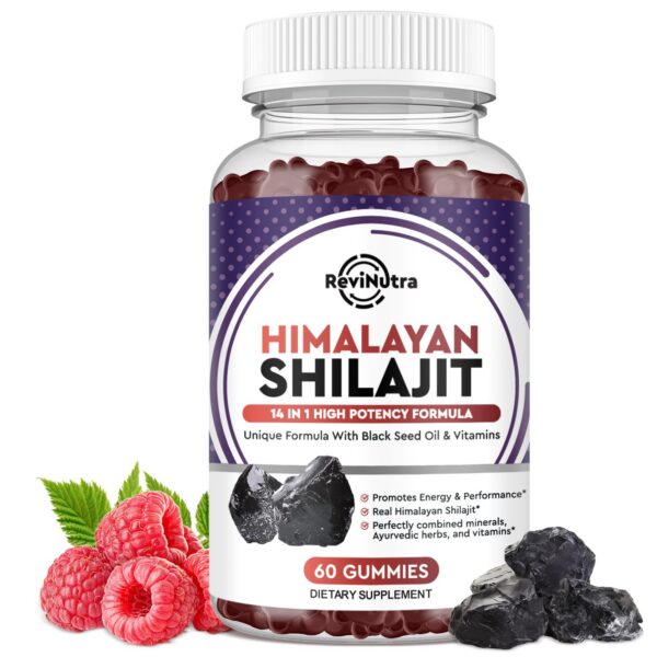 Version 1.0.0 Frente del envase ReviNutra Shilajit Gummies