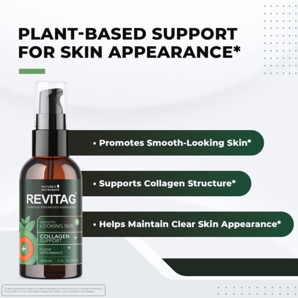 Frasco de ReviTag serum con etiqueta