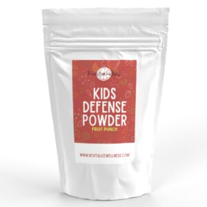Revitalize Wellness Kids Defense polvo vitamina c y b3 sabor punch frutas