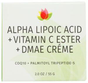 Frasco de crema Reviva Labs con etiqueta blanca