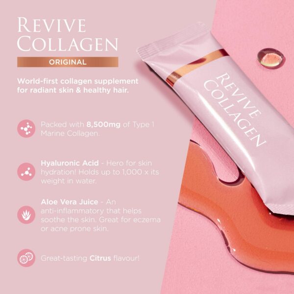 Etiqueta frontal del producto Revive Collagen