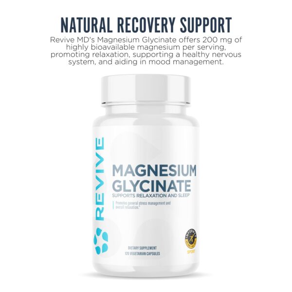 Etiqueta frontal Revive Glycinato de Magnesio