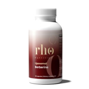 Frasco de Rho Nutrition Liposomal Berberine cápsulas