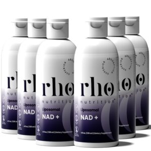 Version 1.0.0 Rho Nutrition NAD+ Liposomal paquete de 6 frascos suplemento líquido
