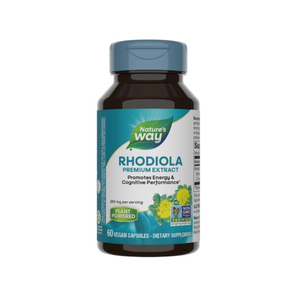 Rhodiola Nature's Way cápsulas energía salud mental 60 unidades