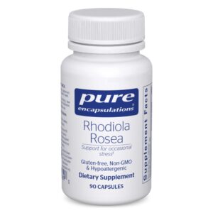 Frente de la caja Rhodiola Rosea Pure Encapsulations