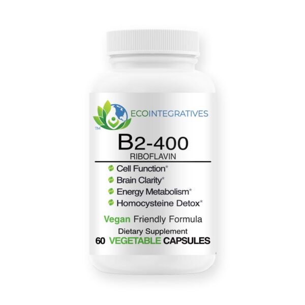 Riboflavina pura 400 mg B2 EcoIntegratives cápsulas veganas alta dosis