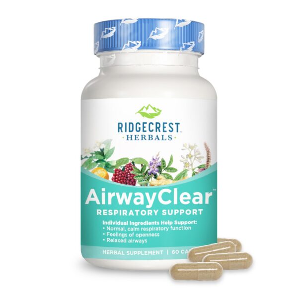 Version 1.0.0 Ridgecrest Herbals AirwayClear suplemento salud pulmonar vegano