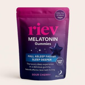Riev gomitas melatonina 2mg veganas sabor cereza negra