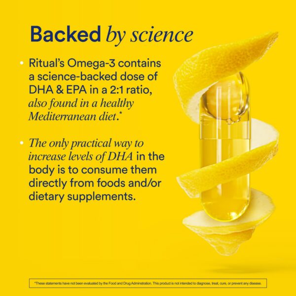 Frasco con etiqueta Ritual Omega-3