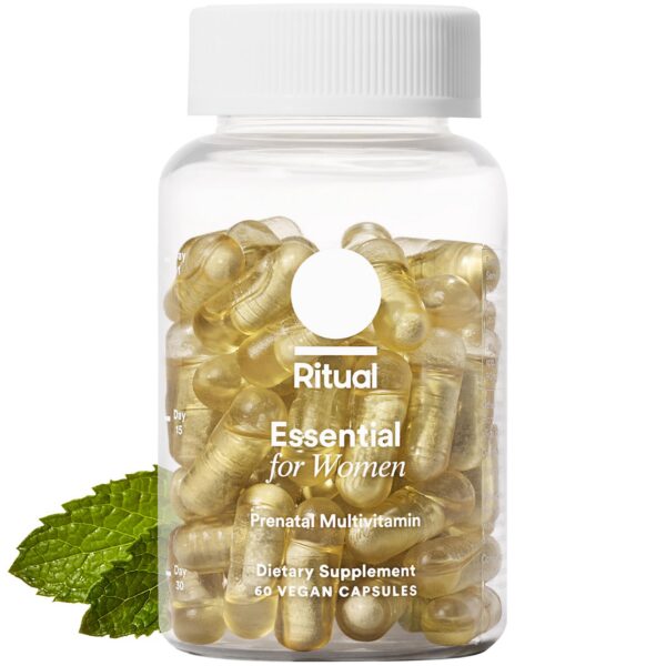 Frasco Ritual prenatal con etiqueta