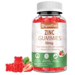 Frente del envase Riyuetian Zinc Gummies 60 gomitas
