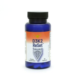 Frasco de D3K2 Reset 60 cápsulas beige